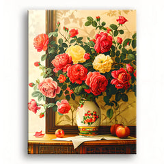 DIY Flower Painting Kit With Brushes And Canvas