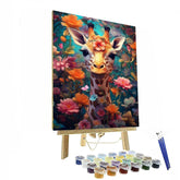 Giraffe Amidst Bloom Paint By Numbers Kit