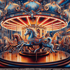 Vintage Carousel Joy - DIY Painting By Numbers Kit