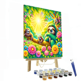 Sweet Dreaming Sloths - DIY Painting By Numbers Kit