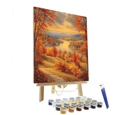 Kinkade Inspired Rustic Autumn - DIY Painting By Numbers Kit
