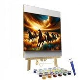 Majestic Wild Horse Run - DIY Painting By Numbers Kit