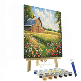 Grant Wood Inspired Country Charm - DIY Painting By Numbers Kit
