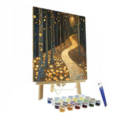 Gustav Klimt Inspired Ethereal Forest Paths - DIY Painting By Numbers Kit