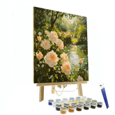 Claude Monet Inspired Monet's Rose Garden - DIY Painting By Numbers Kit