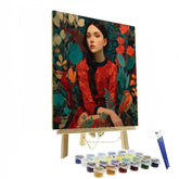 Frida Kahlo Inspired Self Portrait Garden - DIY Painting By Numbers Kit