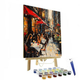 Manet Inspired Evening Café - DIY Painting By Numbers Kit