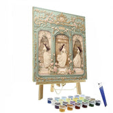 Alphonse Mucha Inspired Art Nouveau Jewelry Shop - DIY Painting By Numbers Kit