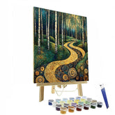 Gustav Klimt Inspired Whispering Forest - DIY Painting By Numbers Kit