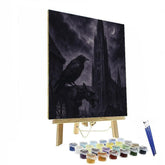 Gothic Raven Spire - DIY Painting By Numbers Kit