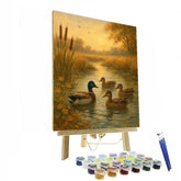 Ducks on Golden Pond Trail - DIY Painting By Numbers Kit