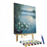 Monet Inspired Misty Lake - DIY Painting By Numbers Kit
