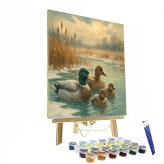 Ducks in January Thaw - DIY Painting By Numbers Kit