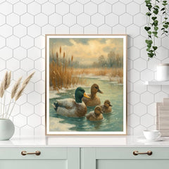Ducks in January Thaw - DIY Painting By Numbers Kit