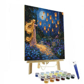 Rapunzel Lantern Garden Glow Disney Inspired - DIY Painting By Numbers Kit
