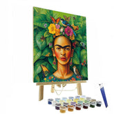 Frida Kahlo Inspired Flower Crown Forest Spirit - DIY Painting By Numbers Kit