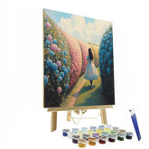 Alice Curious Garden Maze Path - Disney Inspired - DIY Painting By Numbers Kit