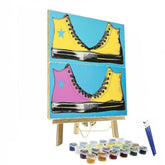 Andy Warhol Inspired Neon Sneakers - DIY Painting By Numbers Kit