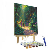 Rapunzel and Pascal's Magical Forest Stroll Disney Inspired - DIY Painting By Numbers Kit