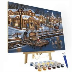 St Nicholas Village Paint By Number Painting Set