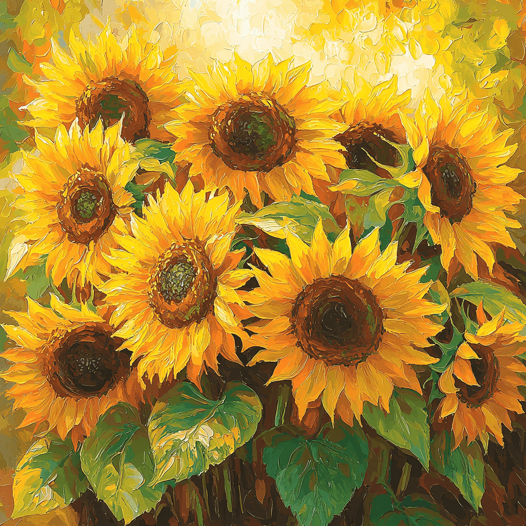 Vincent Van Gogh Inspired Sunflower Radiance - DIY Painting By Numbers Kit