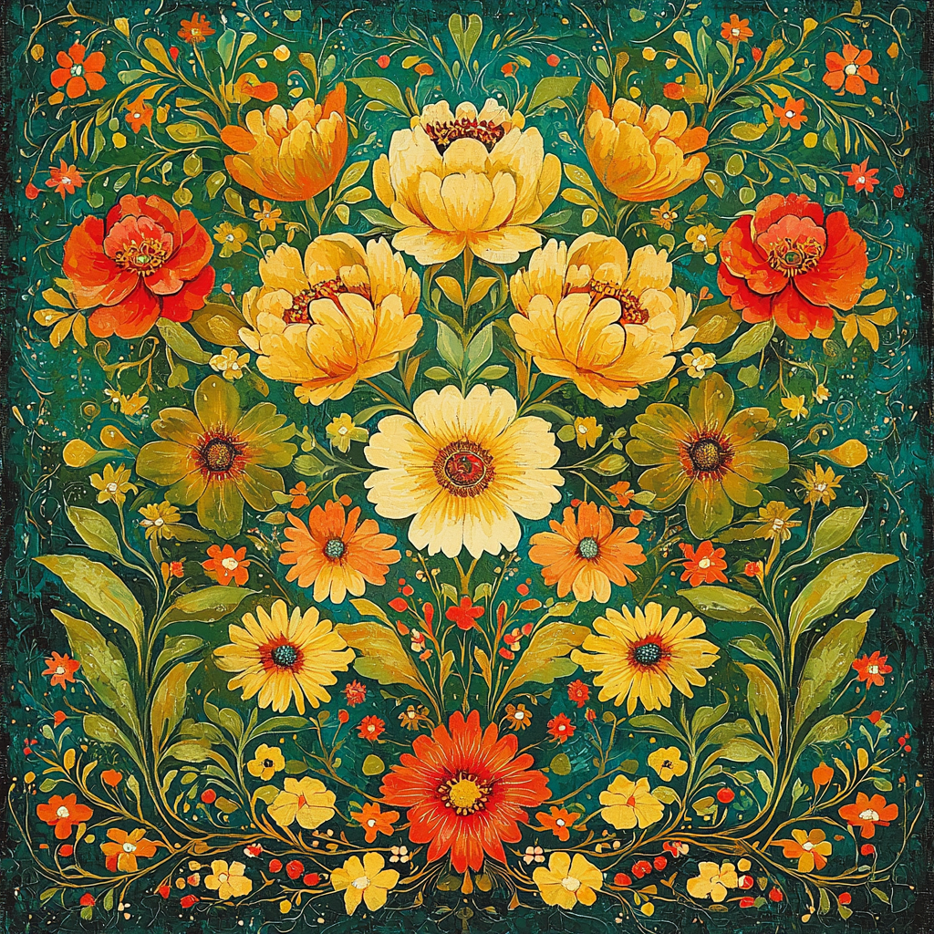 Frida Kahlo Inspired Vibrant Elements - DIY Painting By Numbers Kit