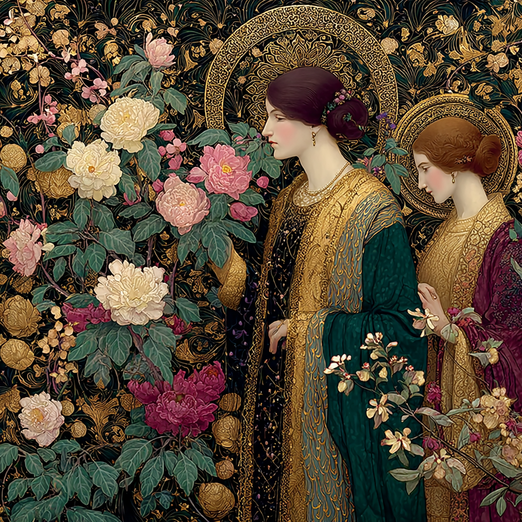 Gustav Klimt Inspired Opulent Garden - DIY Painting By Numbers Kit