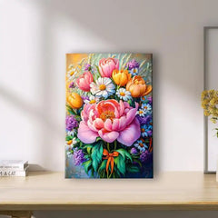 Flower Themed DIY Paint By Numbers Kit Set