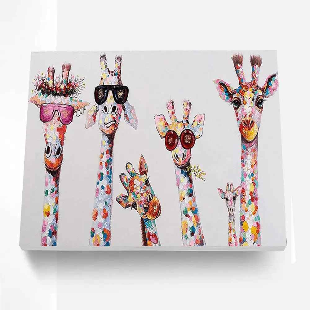 DIY Giraffe Paint By Numbers Painting Kit