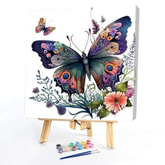 Butterfly Flower Paint By Numbers Acrylic Painting Kit