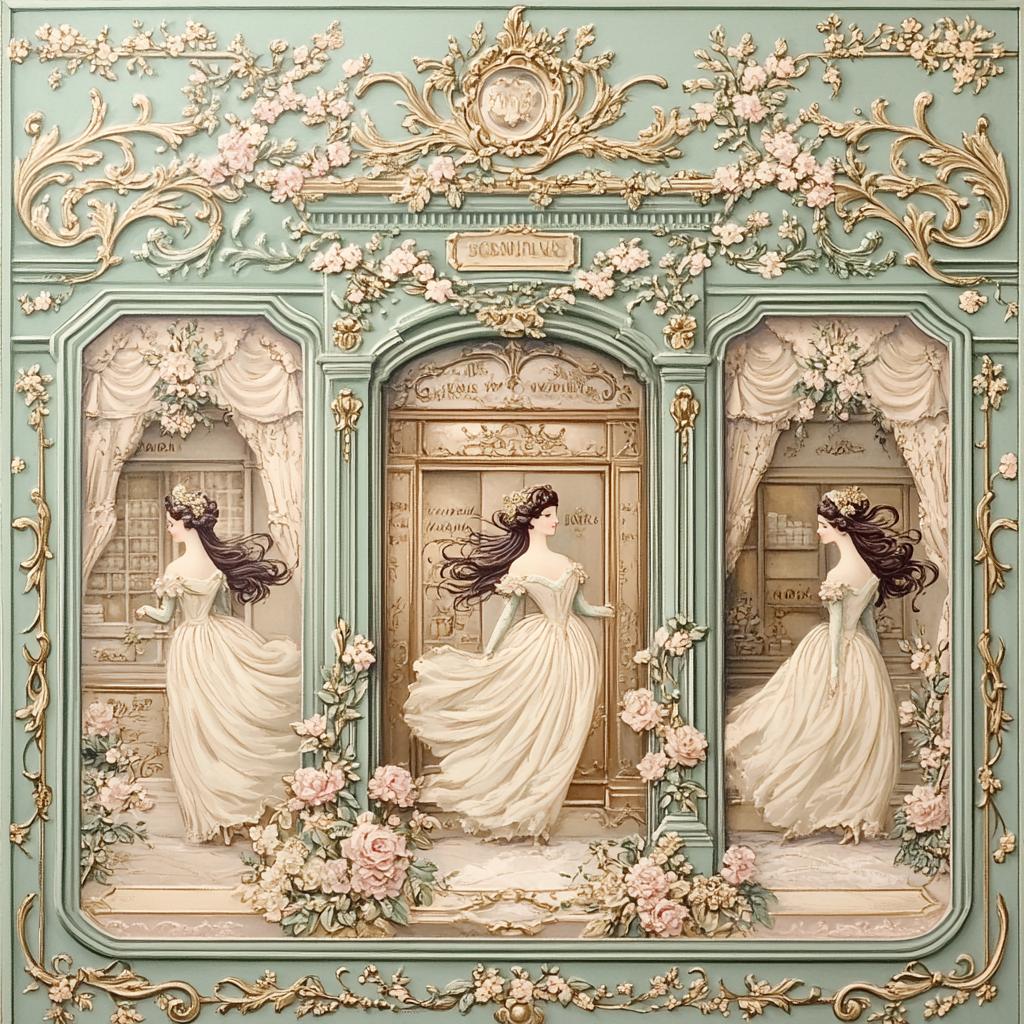 Alphonse Mucha Inspired Art Nouveau Jewelry Shop - DIY Painting By Numbers Kit