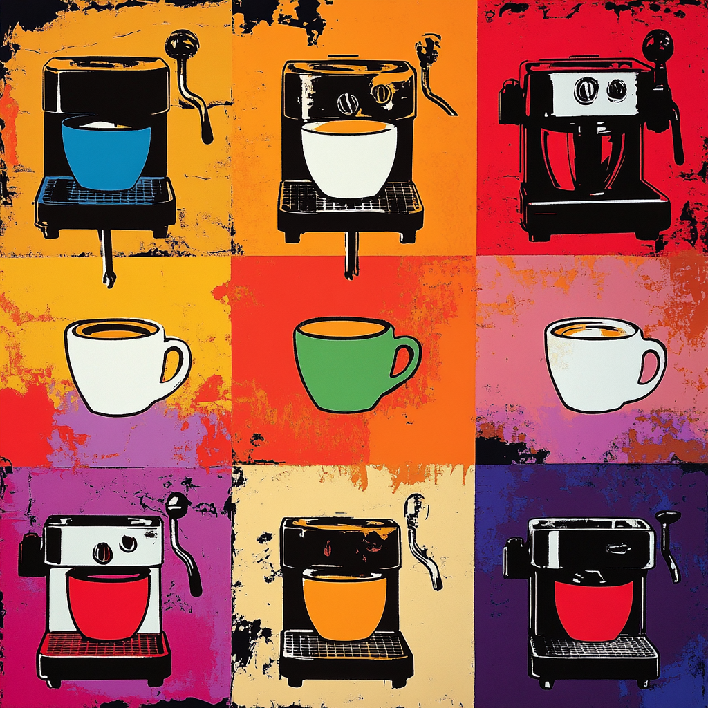 Andy Warhol Inspired Pop Art Coffee Culture - DIY Painting By Numbers Kit