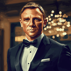 Daniel Craig: The Suave Elegance of James Bond - DIY Painting By Numbers Kit