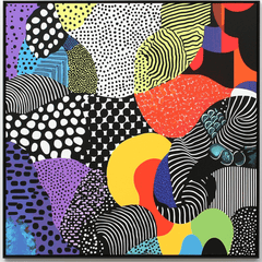 Bridget Riley Inspired Dreamy Patterns - DIY Painting By Numbers Kit