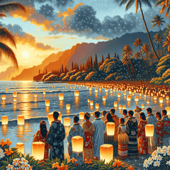 Lantern Floating Hawaii - United States - DIY Painting By Numbers Kit