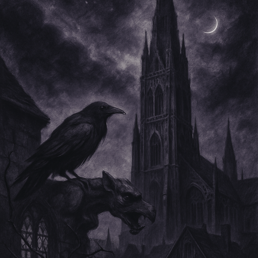 Gothic Raven Spire - DIY Painting By Numbers Kit
