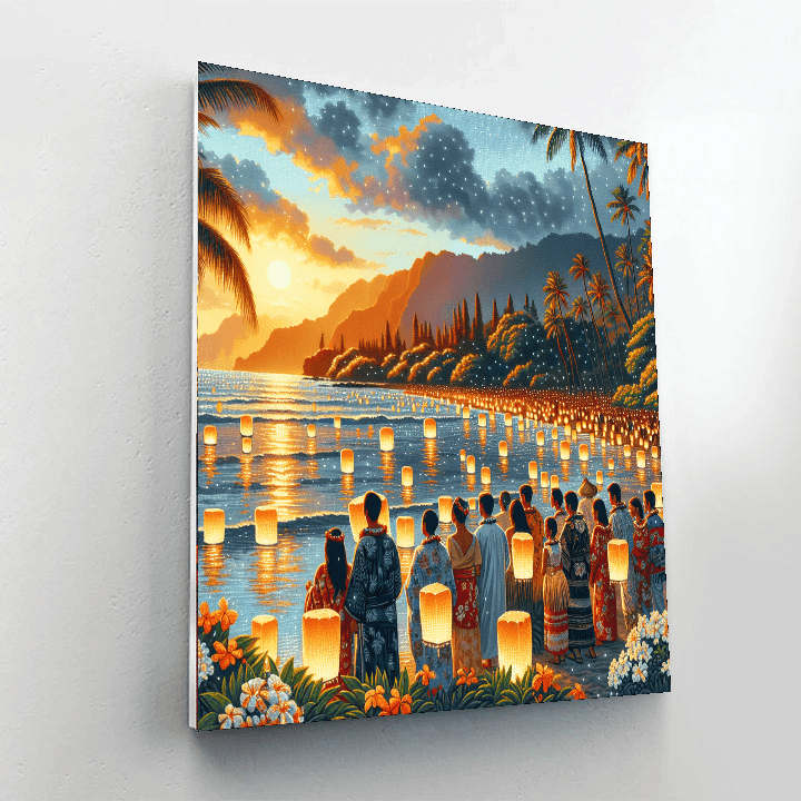 Lantern Floating Hawaii - United States - DIY Painting By Numbers Kit