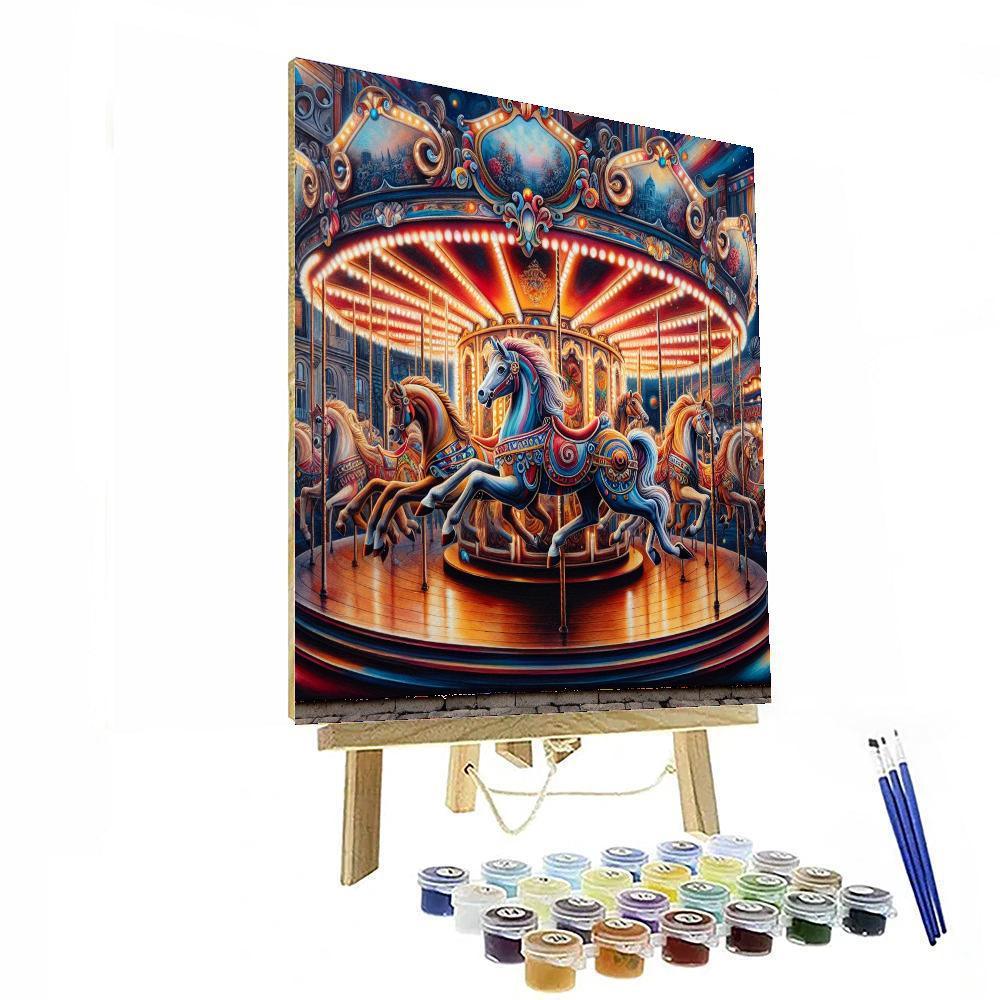 Vintage Carousel Joy - DIY Painting By Numbers Kit