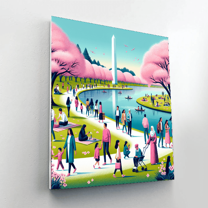 National Cherry Blossom Festival - Washington, D.C., USA - DIY Painting By Numbers Kit