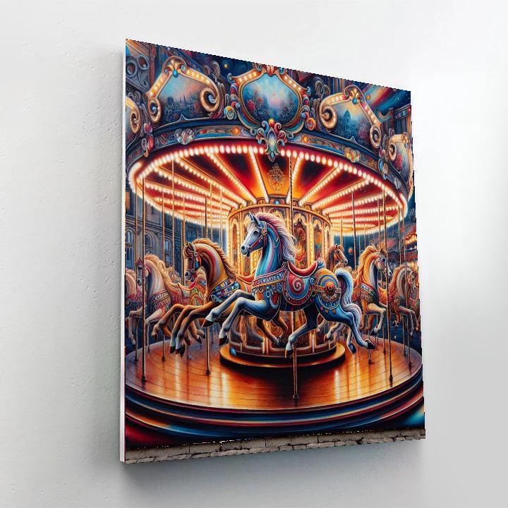Vintage Carousel Joy - DIY Painting By Numbers Kit