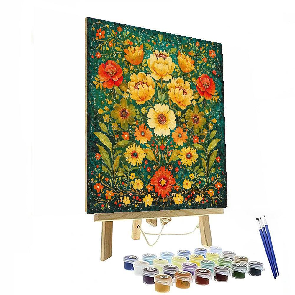 Frida Kahlo Inspired Vibrant Elements - DIY Painting By Numbers Kit