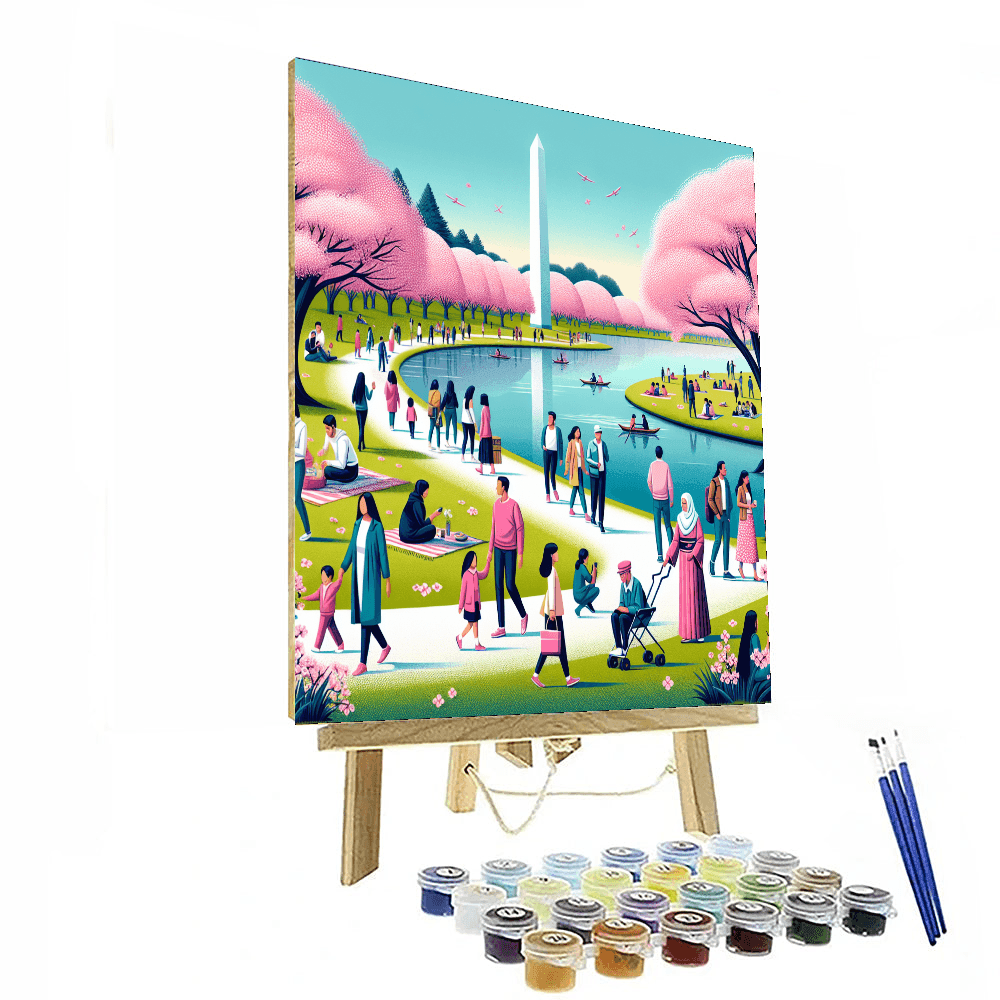 National Cherry Blossom Festival - Washington, D.C., USA - DIY Painting By Numbers Kit
