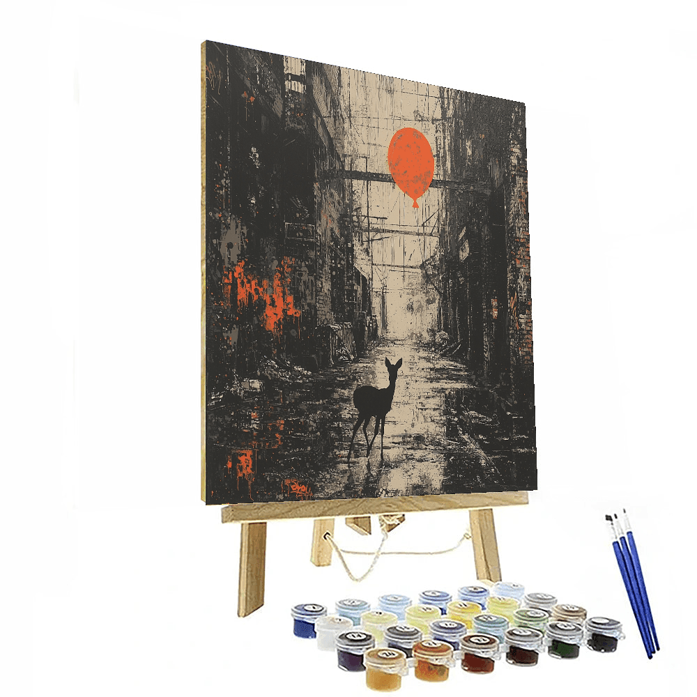 Banksy Inspired Banksy's Urban Wildlife Encounter - DIY Painting By Numbers Kit