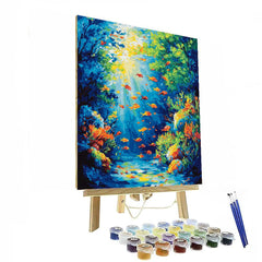Claude Monet Inspired Whimsical Underwater Symphony - DIY Painting By Numbers Kit