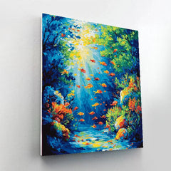 Claude Monet Inspired Whimsical Underwater Symphony - DIY Painting By Numbers Kit