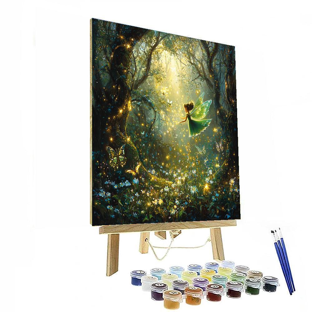 Tinker Bells Magical Forest Flight  - DIY Painting By Numbers Kit