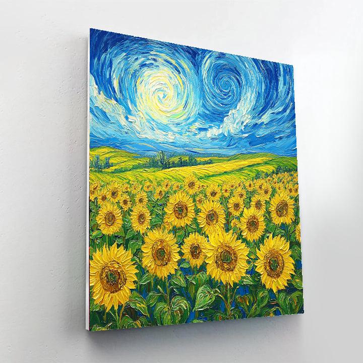 Van Gogh Inspired Sunflower Fields - DIY Painting By Numbers Kit