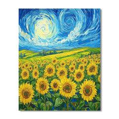 Van Gogh Inspired Sunflower Fields - DIY Painting By Numbers Kit