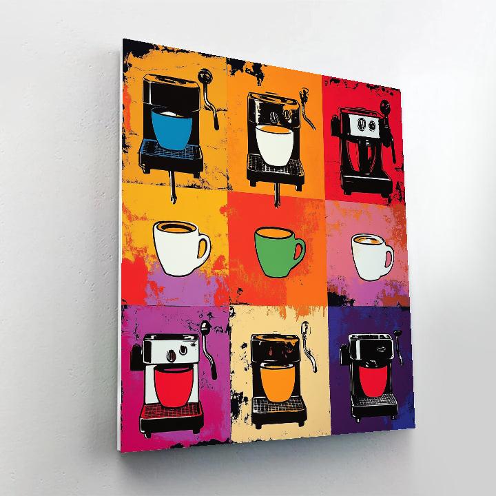 Andy Warhol Inspired Pop Art Coffee Culture - DIY Painting By Numbers Kit
