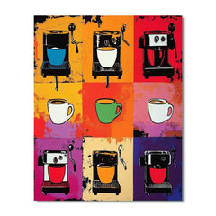 Andy Warhol Inspired Pop Art Coffee Culture - DIY Painting By Numbers Kit